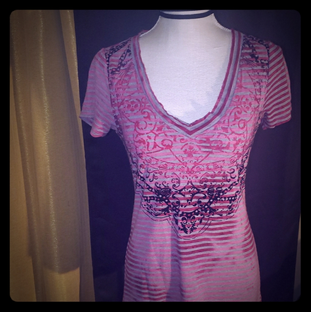 Daytrip Distressed Printed Tee